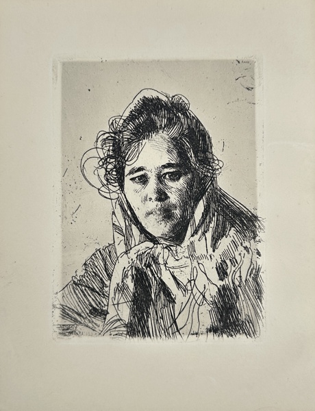 Anders Zorn (1860-1920) - Etching Kråkbergs Anna