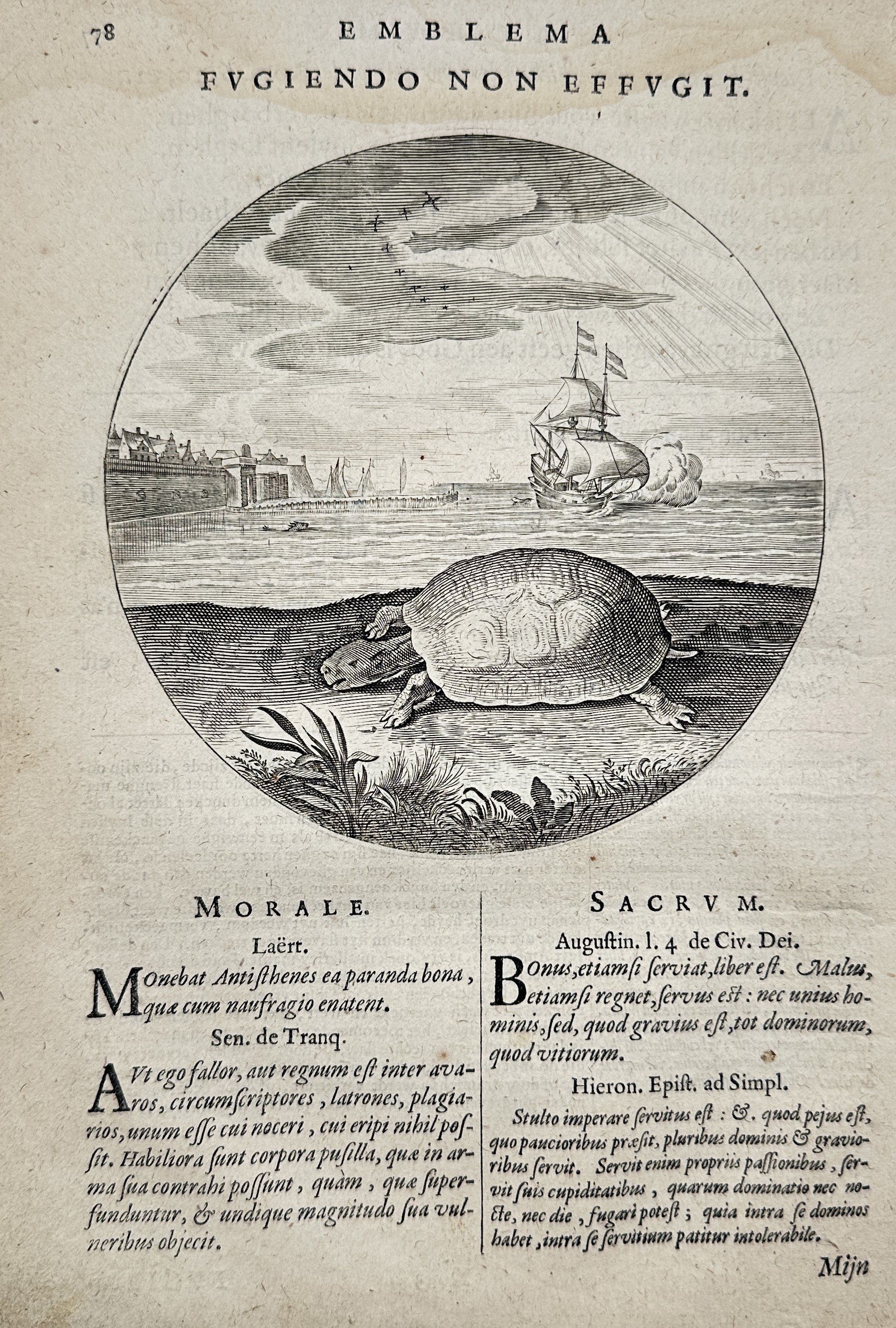 Jacob Cats – The Fleeing Turtle and Ship (Fugiendo Non | Auktion