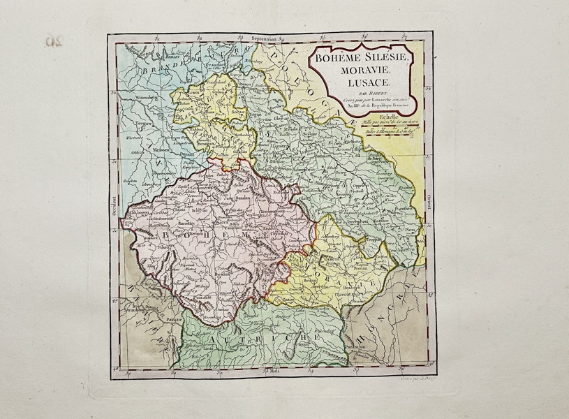 Robert de Vaugondy - Hand-coloured map of Poland, Czech Republic, Lithuania - Boheme Silesie, Moravie, Lusace