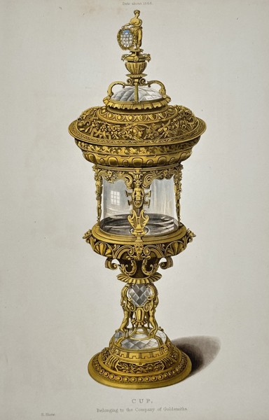 Henry Shaw (1800–1873) – Cup Belonging to the Company of Goldsmiths (Cup from circa 1560) – Engraving with hand-coloring (c. 1840)