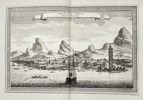 Jakob van der Schley (1715–1779) – Cité de Chau-Cheu fu, ville de Nienhod (City of Chau-cheu fu, or Chaozhou, and Nienhod) – Engraving (c. 1755)