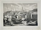 Louis Auguste de Sainson (1801–1887) – Village Cheou-Hai (Village of Cheou-Hai, near Canton) – Engraving (1833)