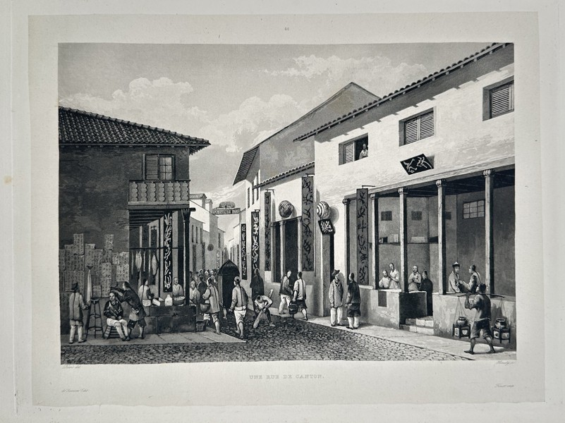 Louis Auguste de Sainson (1801–1887) – Une Rue de Canton (A Street in Canton) – Engraving (1833)