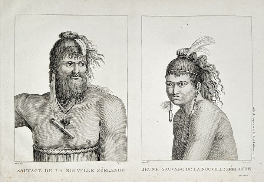 Pierre Piron (1748–1796) – Sauvage de la Nouvelle Zéelande (Maori Man of New Zealand) – Engraving (c. 1799)