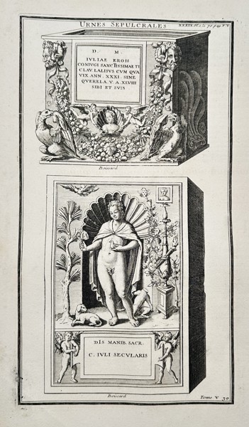Bernard de Montfaucon (1655–1741) – Urnes Sepulcrales (Sepulchral Urns) – Engraving (1724)