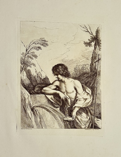 Francesco Bartolozzi (1727-1815) after Giovanni Francesco Barbieri (Guercino) - Saint John in the Wilderness