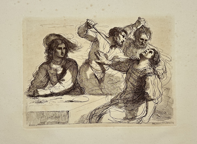 Francesco Bartolozzi (1727-1815) after Giovanni Francesco Barbieri (Guercino) - The Assassination of Amnon