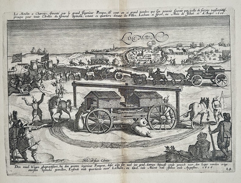 Lodovico Guicciardini (1521–1589) – The Malicious on a Carriage, Done by the Great General Spinola – Engraving (1649)