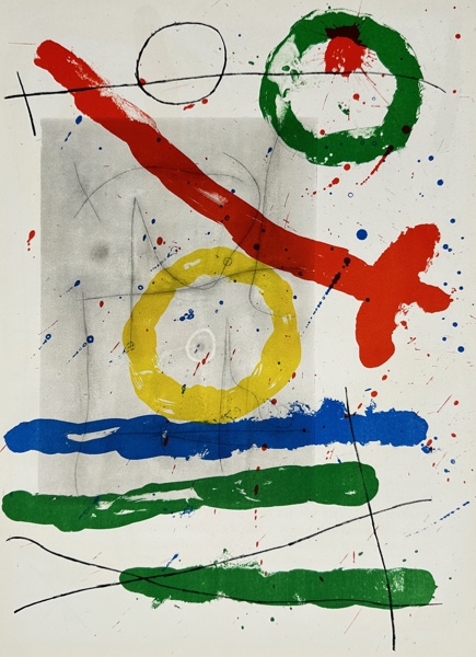 Joan Miro (1893-1983) - Color Lithograph - Untitled (Abstract)