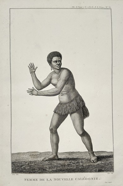 Jean Piron (Active c. 1791–1794) – Woman of New Caledonia – Engraving (c. 1800)