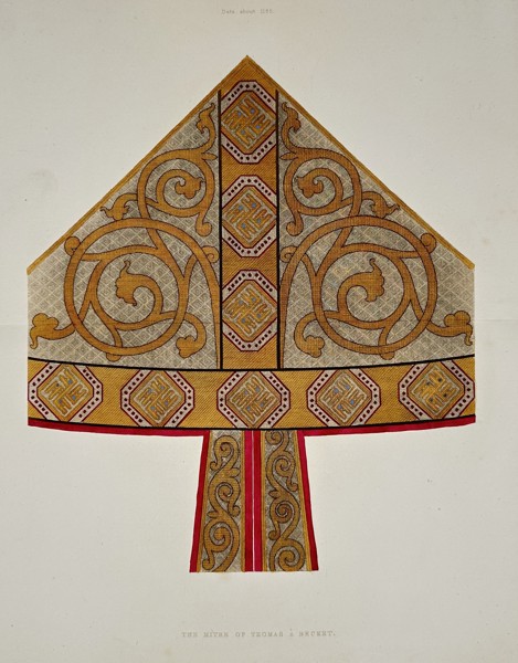 Henry Shaw (1800–1873) – The Mitre of Thomas à Becket – Chromolithograph (19th Century)