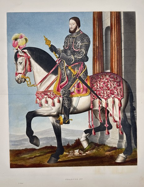 Henry Shaw (1800–1873) – King Francis I of France on Horseback – Chromolithograph (19th Century)