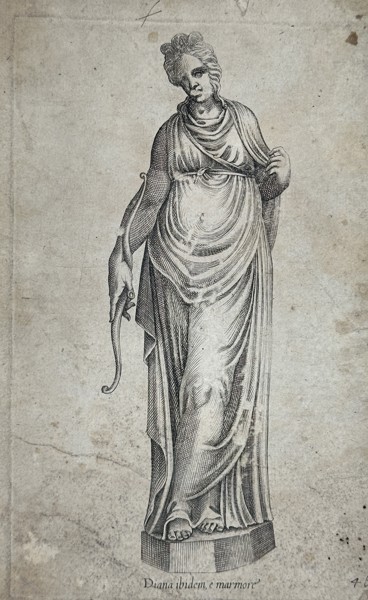Giovanni Battista de Cavalieri (1526–1597) – Diana in the Farnese Collection – Engraving (Late 16th Century)