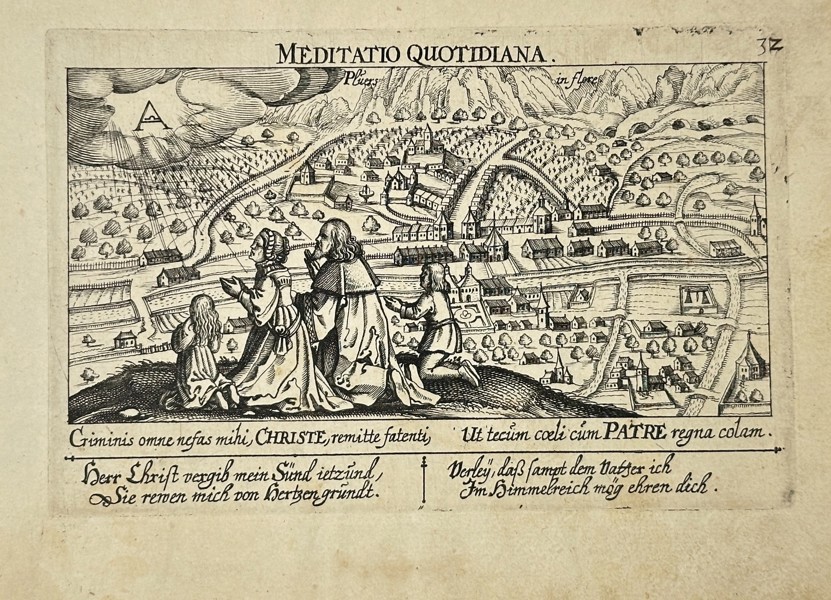 Daniel Meisner (1585-1625) – Meditatio Quotidiana (Daily Meditation) – Engraving