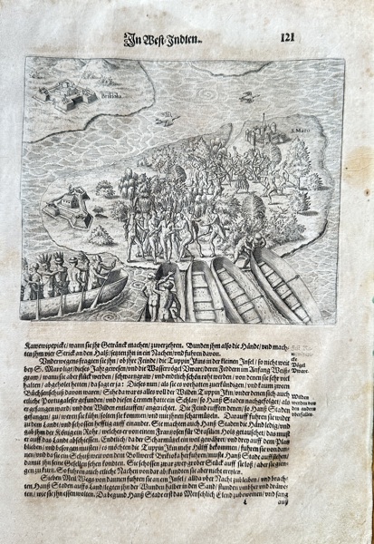 Johann Ludwig Gottfried (c. 1584–1633) and Theodor de Bry (1561–1623) – West Indies Scene – Engraving (c. 1631)