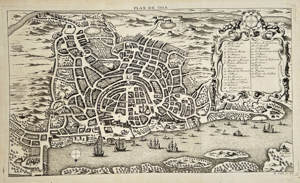 Antoine-François Prévost d'Exiles (1697–1763) – Map of India - Plan of Goa – Map (Circa 1750)