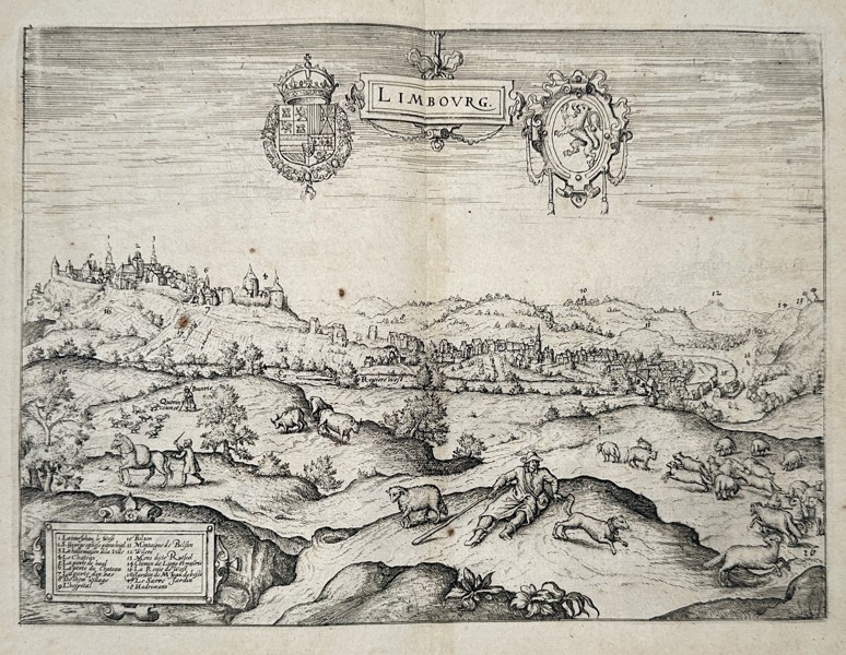 Georg Braun (1541–1622) and Frans Hogenberg (c. 1535–1590) – View of Limbourg