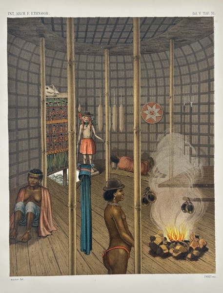 Garcís Andras (Unknown Years) – Interior of a Communal Dwelling (Domestic Scene) – Chromolithograph (c. 1888–1900)