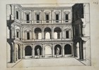 Giacomo Lauro (c. 1550–1605) – Courtyard of a Renaissance Palace (Cortile di Palazzo) – Copperplate engraving (17th Century)