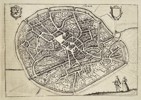 Lodovico Guicciardini (1521–1589) – Plan of Tienen (Belgium) – Engraving (Circa 1581-1612)
