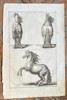 Gerard de Lairesse (1640–1711) – Studies of a Rearing Horse – Engraving