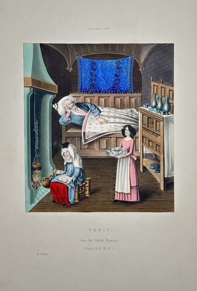 Henry Shaw (1800–1873) – Tobit – Hand-colored illustration (Circa 1840)