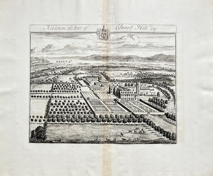 Johannes Kip (1653-1722) – Alveston, the Seat of Edward Hill Esq. – Engraving (1712)