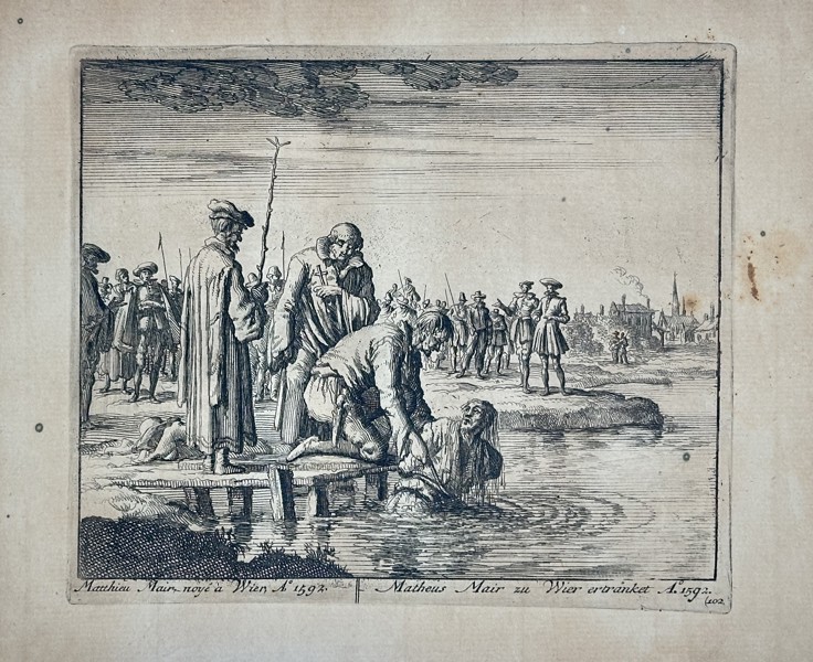 Jan Luyken (1649–1712) - Martyrdom of Mattheus Wouterz - Etching (Late 17th Century)
