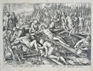 Adriaen Collaert (1560–1618) - Raising of the Cross - Copperplate Engraving (Late 16th Century)