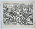 Adriaen Collaert (1560–1618) - Raising of the Cross - Copperplate Engraving (Late 16th Century)