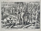 Adriaen Collaert (1560–1618) - Nailing Christ to the Cross - Copperplate Engraving (Late 16th Century)