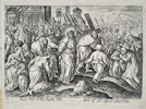 Adriaen Collaert (1560–1618) - Christ Carrying the Cross to Calvary - Copperplate Engraving (Late 16th Century)