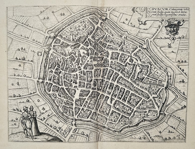 Lodovico Guicciardini (1521–1589) - Map of the City of Deventer - Copperplate Engraving (Late 16th Century)
