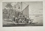 Jean Piron (Active 1790s) - Double Pirogue of the Friendly Islands (Tonga) - Copperplate Engraving (Late 18th Century)