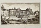 Giovanni Domenico Cassini (1625–1712) - View of the Porto di Ripetta, Rome - Copperplate Engraving (Mid-18th Century)