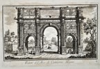 Giovanni Domenico Cassini (1625–1712) - View of the Arch of Constantine the Great - Copperplate Engraving (Mid-18th Century)