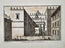 Giovanni Domenico Cassini (1625–1712) - View of the Porta del Popolo, Rome - Copperplate Engraving (Mid-18th Century)