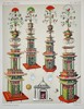 Pieter Willem Marinus Trap (1852–1905) - Tiered Ceremonial Architectural Structures - Color Lithograph (Late 19th Century)
