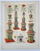 Pieter Willem Marinus Trap (1852–1905) - Tiered Ceremonial Architectural Structures - Color Lithograph (Late 19th Century)