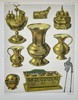 Pieter Willem Marinus Trap (1852–1905) - Ceremonial and Domestic Metallic Vessels - Color Lithograph (Late 19th Century)