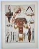 Pieter Willem Marinus Trap (1852–1905) - Ceremonial Garment and Weapons (Ethnographic Plate) - Color Lithograph (Late 19th Century)