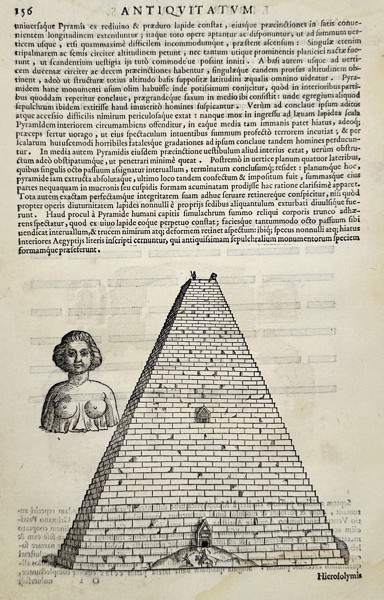 Sebastiano Serlio (1475–1554) - Study of the Pyramid and Antiquities - Woodcut (16th Century)