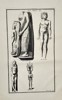 Bernard de Montfaucon (1655–1741) - Studies of Ancient Egyptian Deities and Statuary - Copperplate Engraving (Early 18th Century)