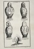 Bernard de Montfaucon (1655–1741) - Studies of Ancient Egyptian Canopic Jars - Copperplate Engraving (Early 18th Century)